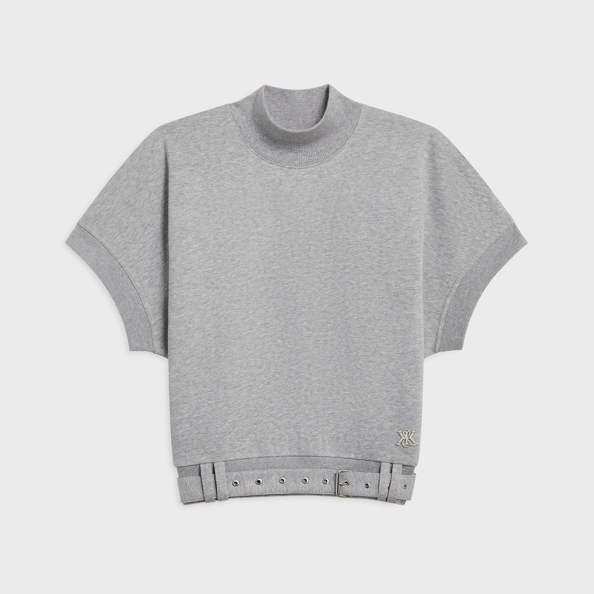 Kith Women Opal Moto Dolman Short Sleeve - Cool Heather Grey