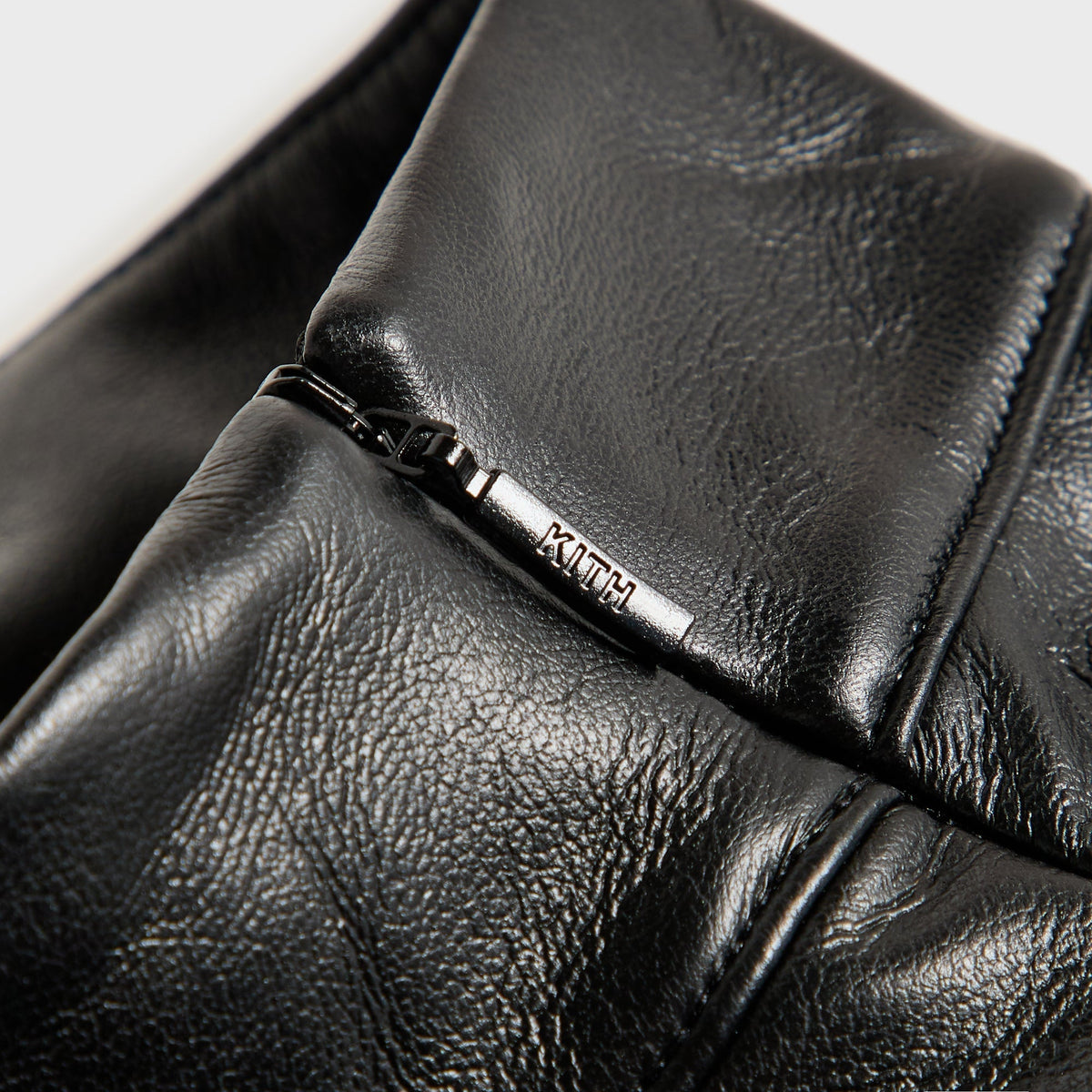 Kith Women Duri Faux Leather Asymmetrical Zip Top - Black - PH