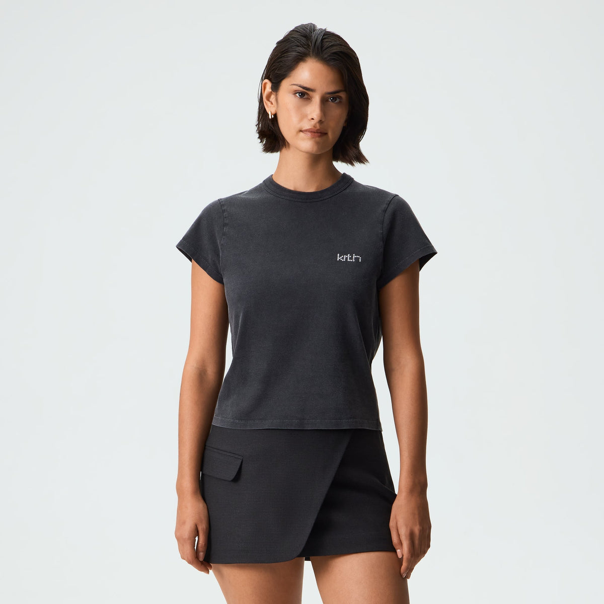 Kith Women Mulberry Vintage Silver Stone Tee - Black - PH