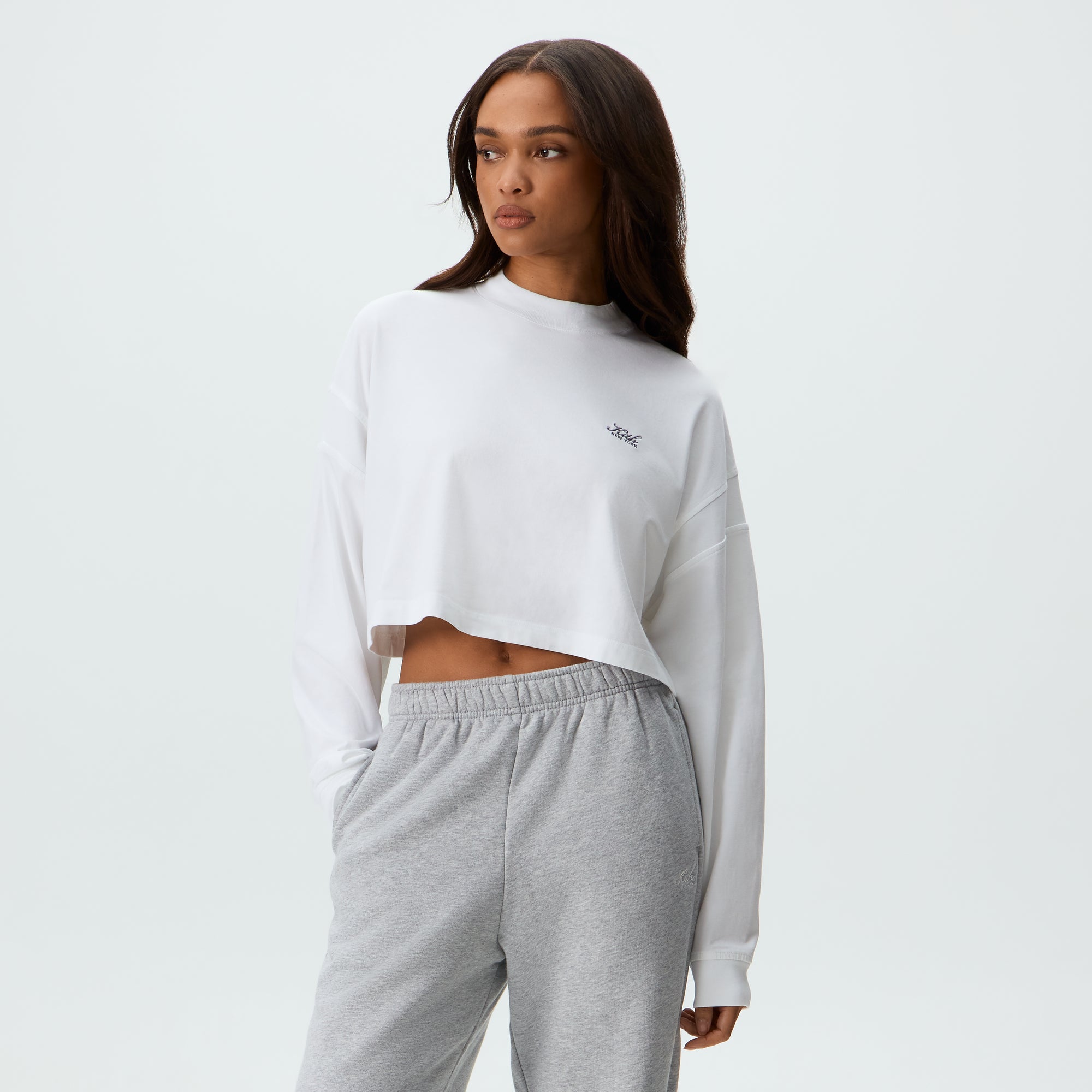 Kith Women Jasper Long Sleeve Top - White – Kith Japan