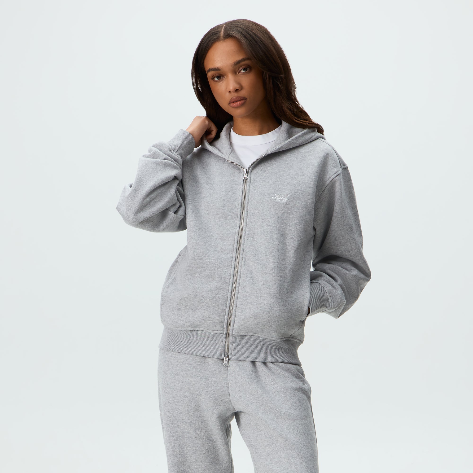 Kith Women Tanner Hoodie - Cool Heather Grey – Kith Japan