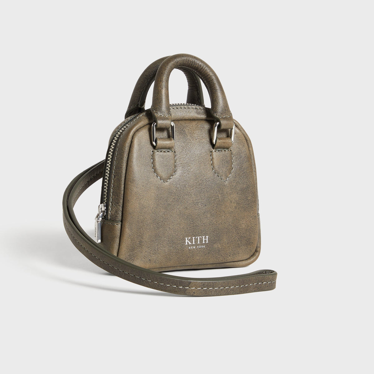 Kith Women Toast Distressed Leather Wallet Crossbody - Burnt