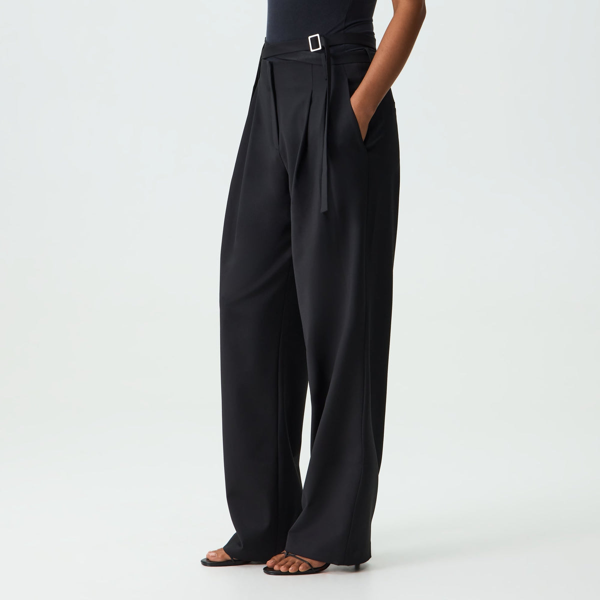 Kith Women Tallis Waist Strap Suiting Trouser - Black - PH