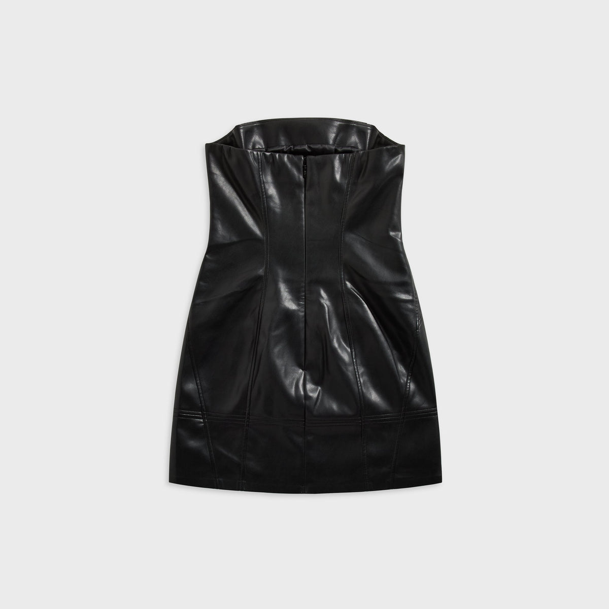 Kith Women Saja Strapless Faux Leather Mini Dress - Black - PH