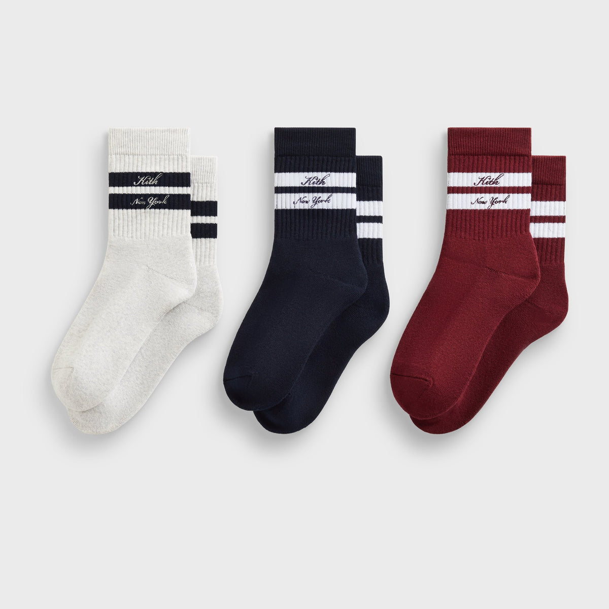 Kith Women Cotton Mid 3-Pack Crew Socks - Multi