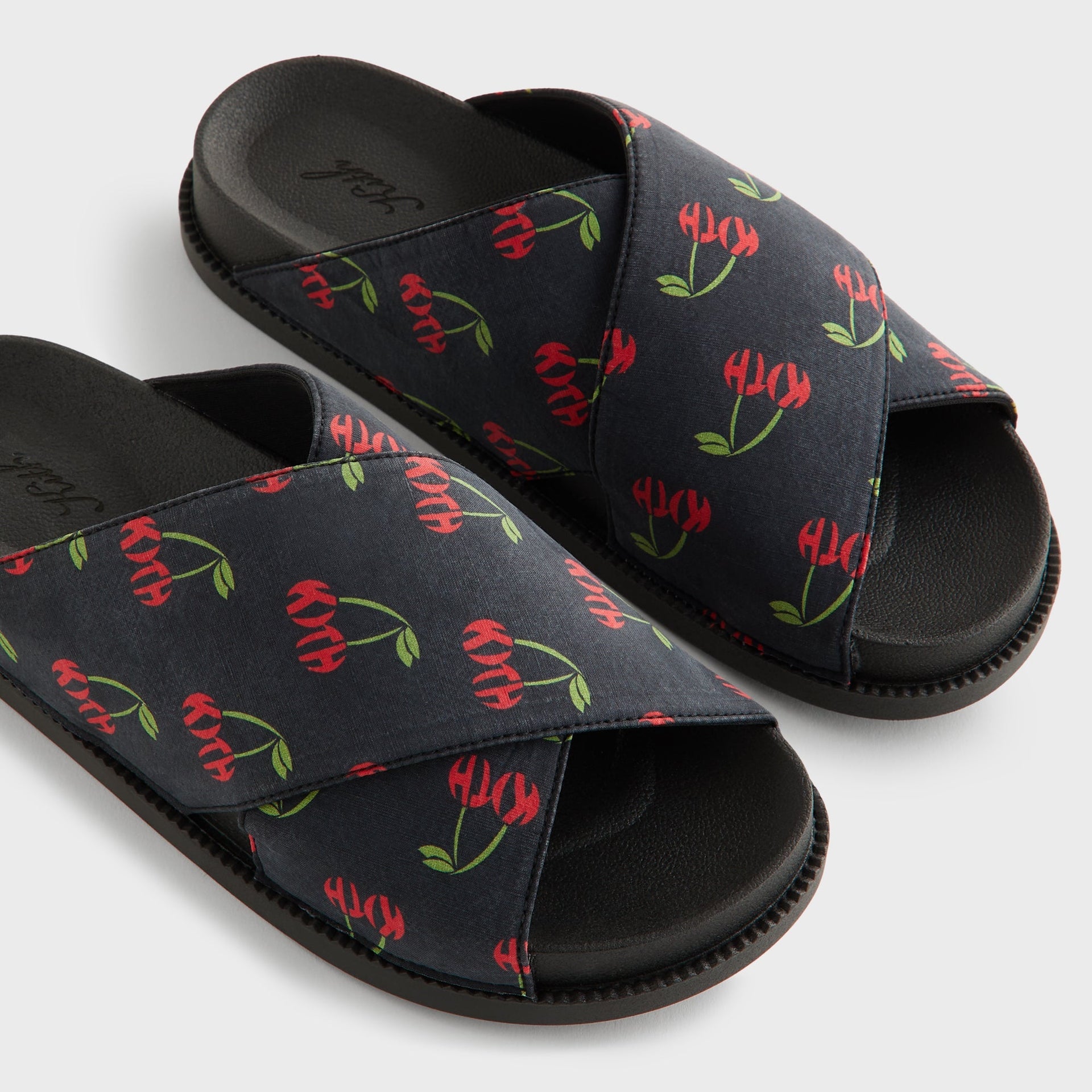 Kith Women Cherry Criss Cross Slides - Black - PH