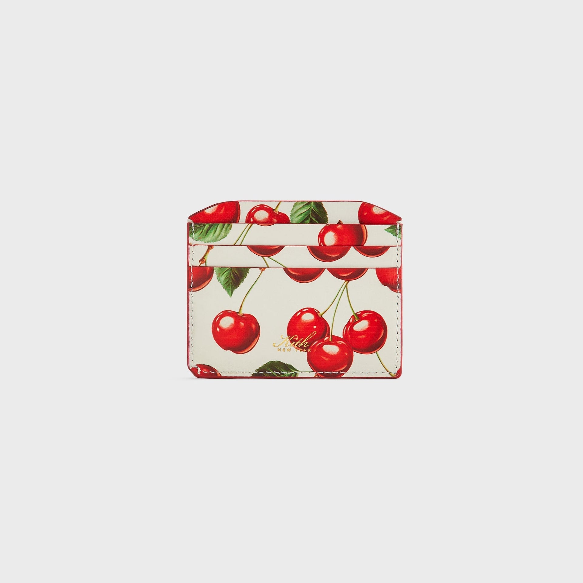Kith Women Tossed Cherries Notch 6CC Card Case - Sandrift - PH