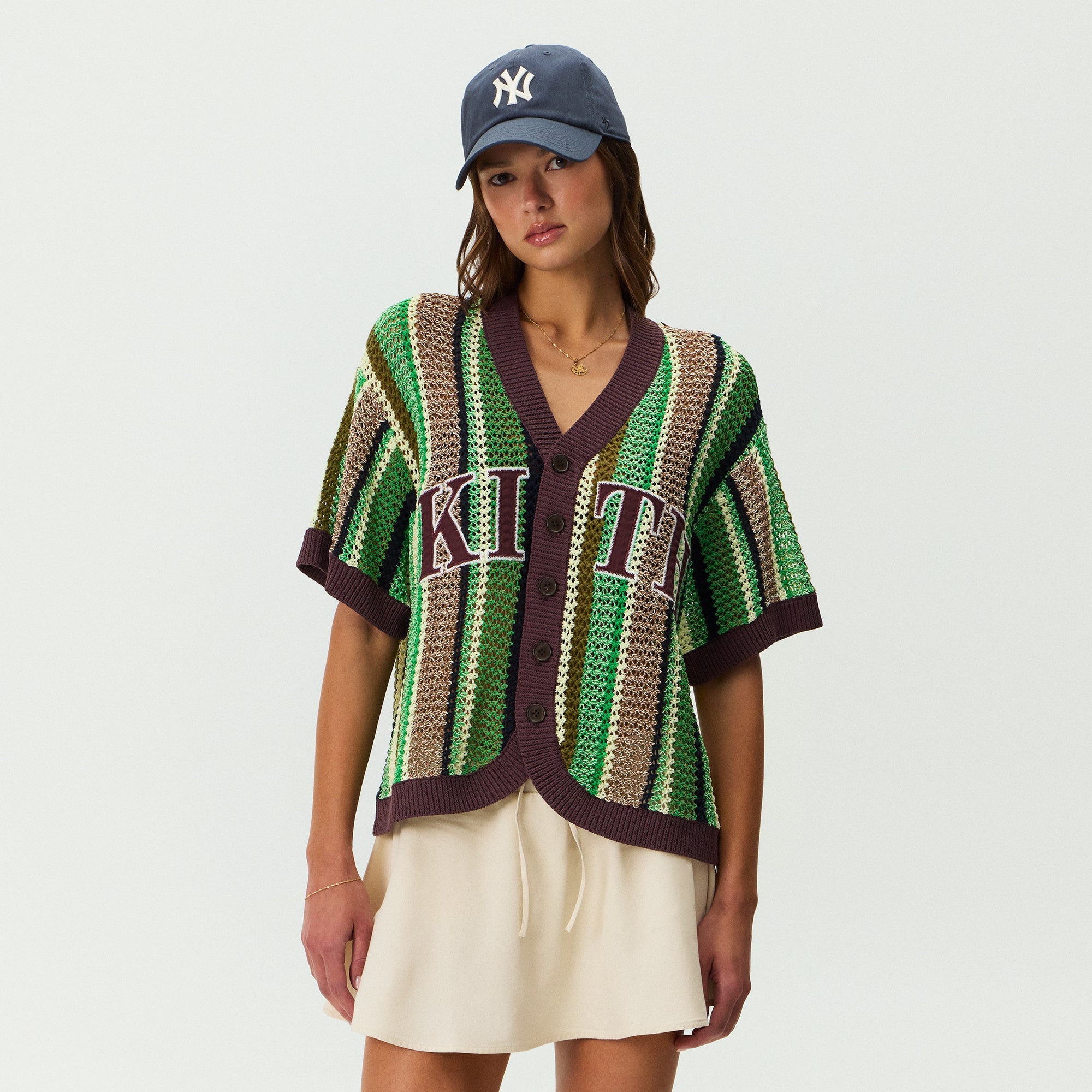 Kith Women Robyn Crochet Baseball Jersey - Legacy – Kith Japan