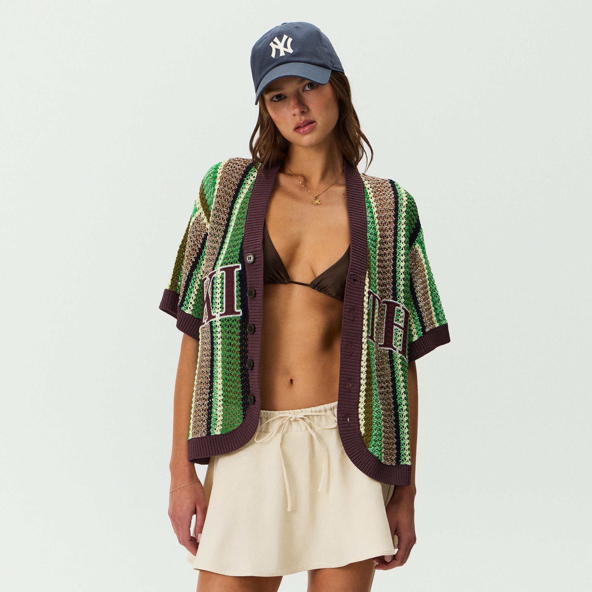 Kith Women Robyn Crochet Baseball Jersey - Legacy – Kith Japan