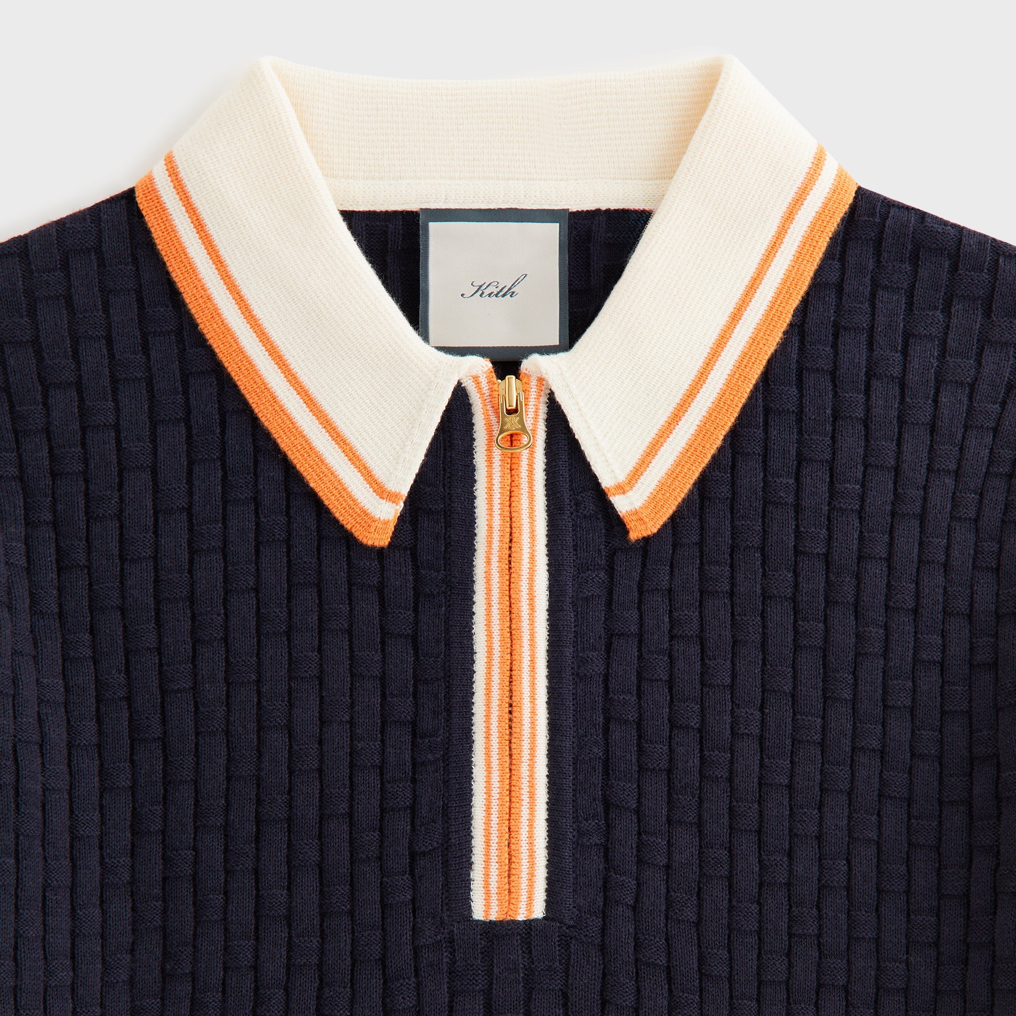 Kith Women Taylen Basketweave Sweater Polo - Ink – Kith Japan