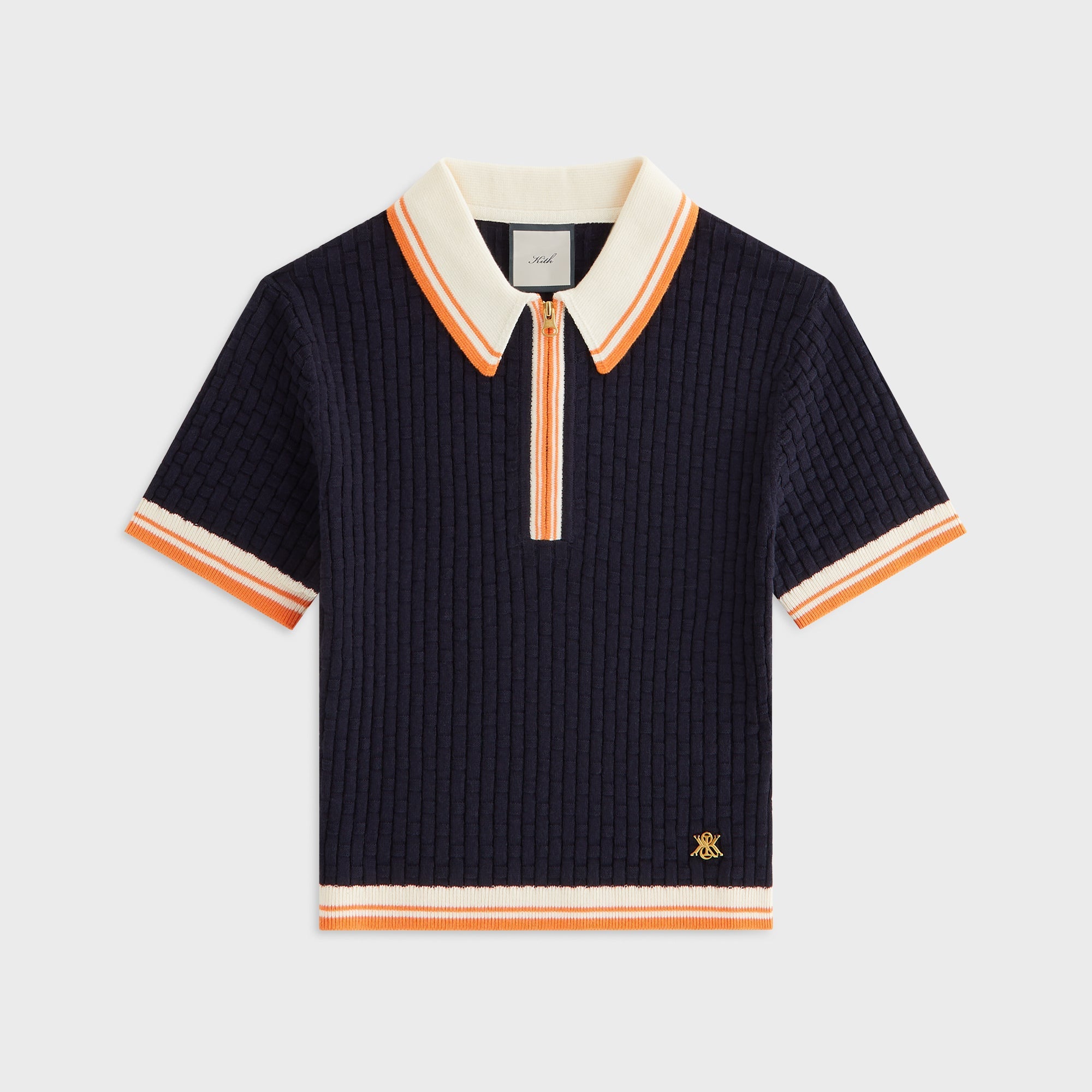 Kith Women Taylen Basketweave Sweater Polo - Ink – Kith Japan