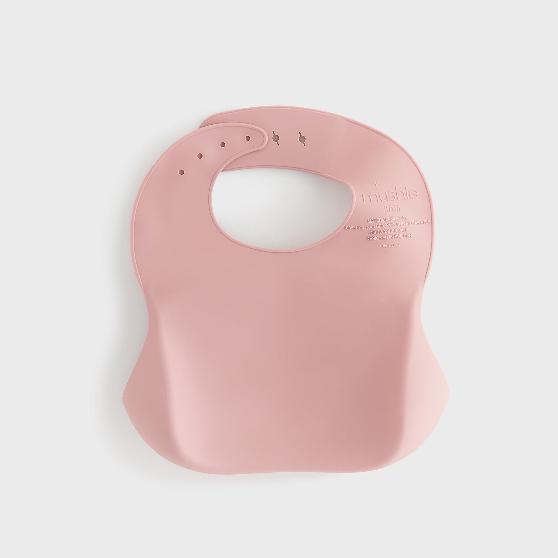 Kith Kids for Mushie シリコンベビービブ - ダスティークォーツ
