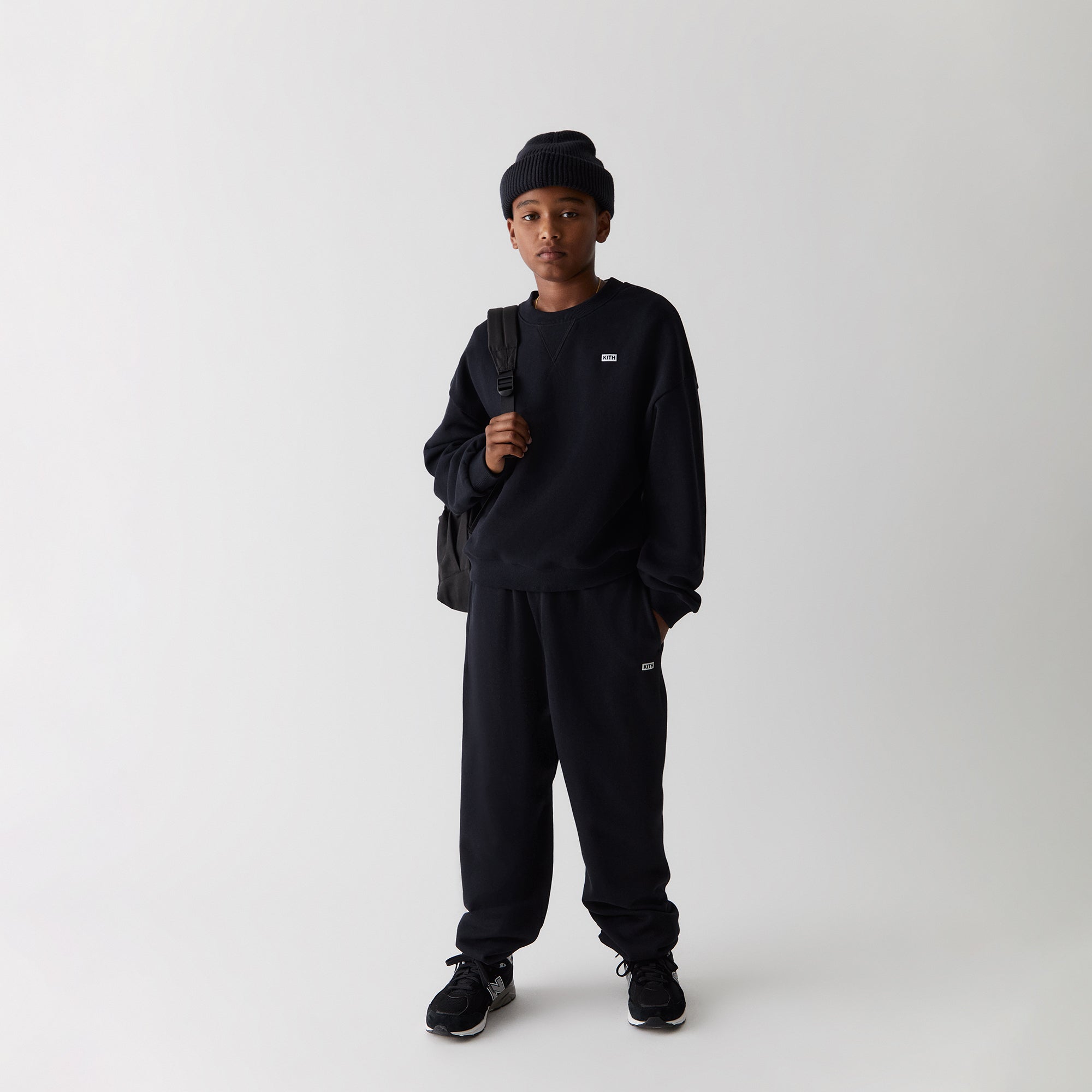 Kith Kids Long Sleeve Nelson Crewneck - Black – Kith Japan