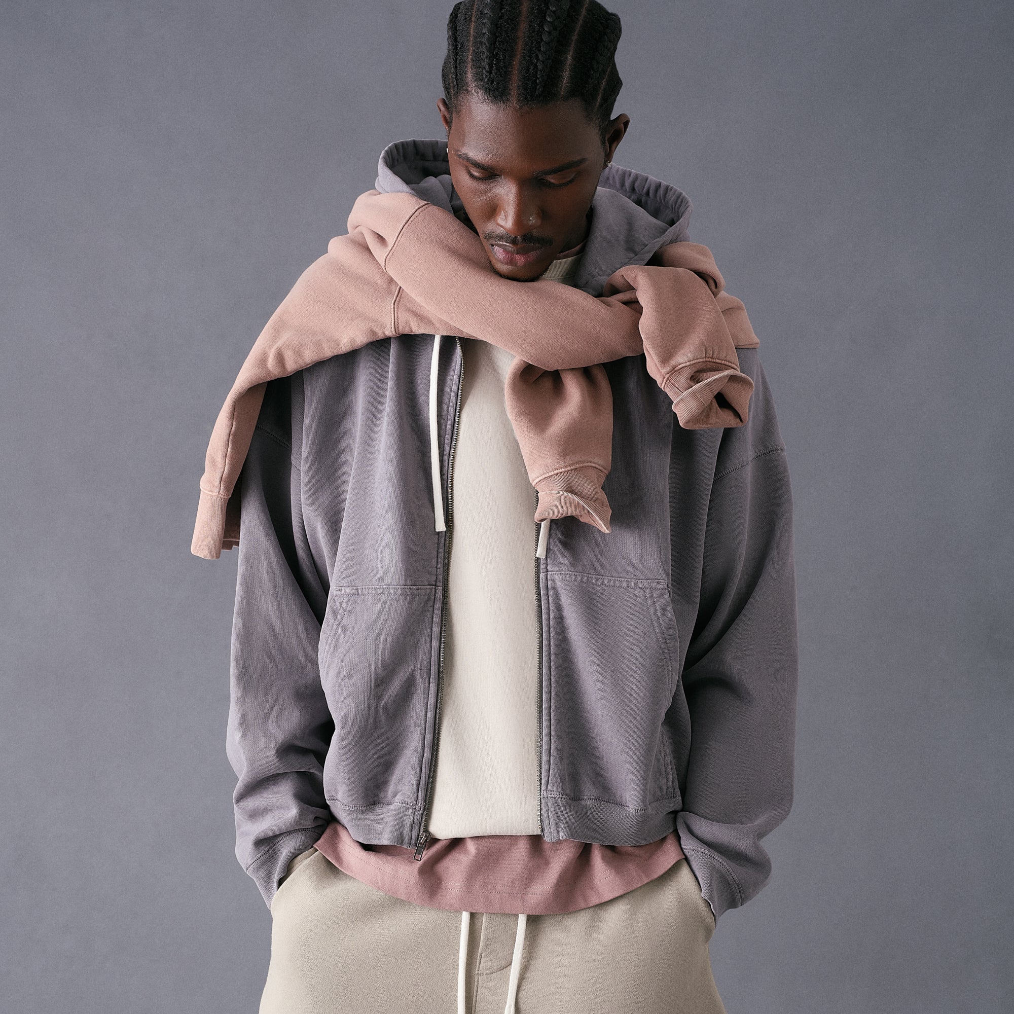 Kith Rib Neck Cropped Camden Hoodie - Black – Kith Japan