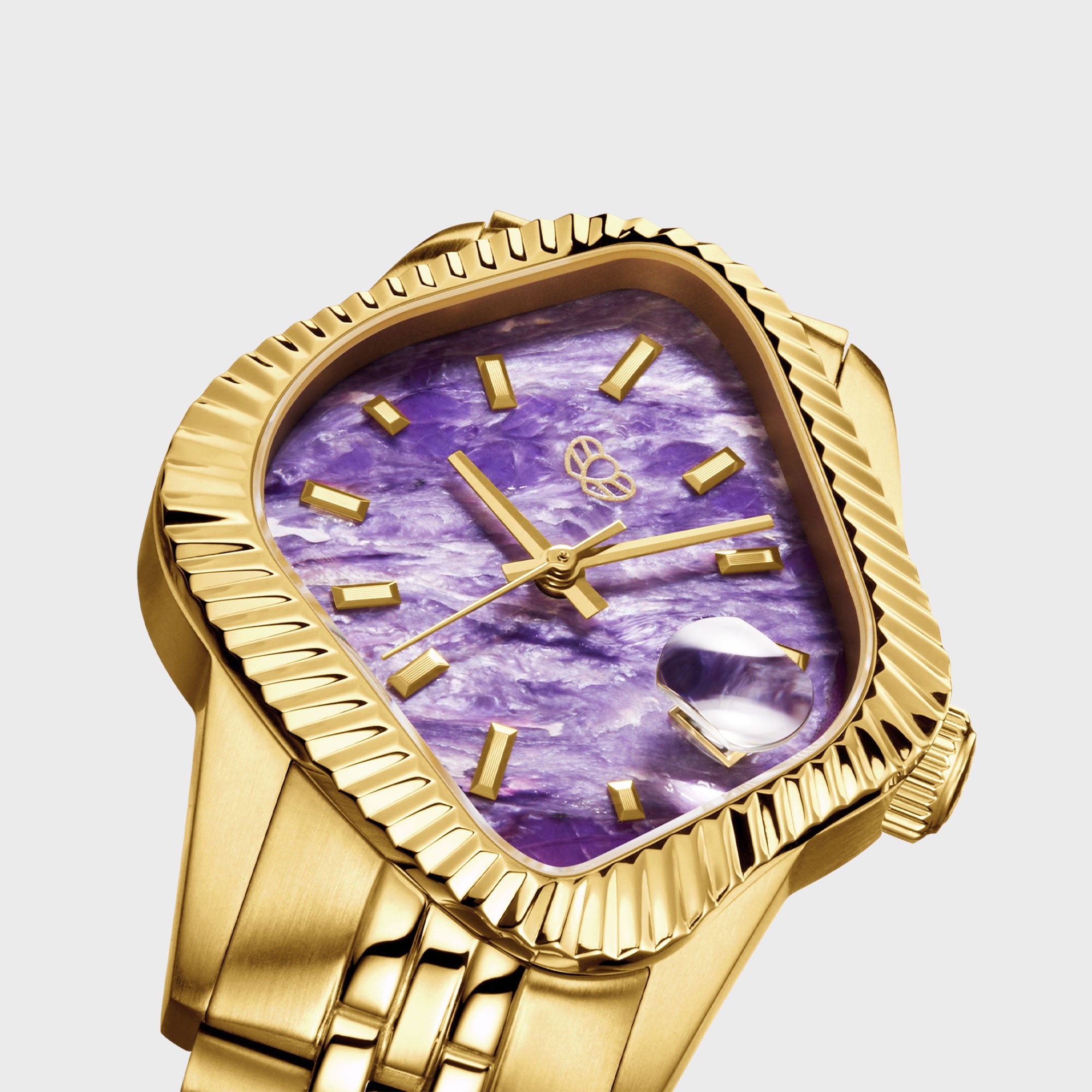 LAARVEE Golden Precision Steel - Polished Fluted Bezel / Natural