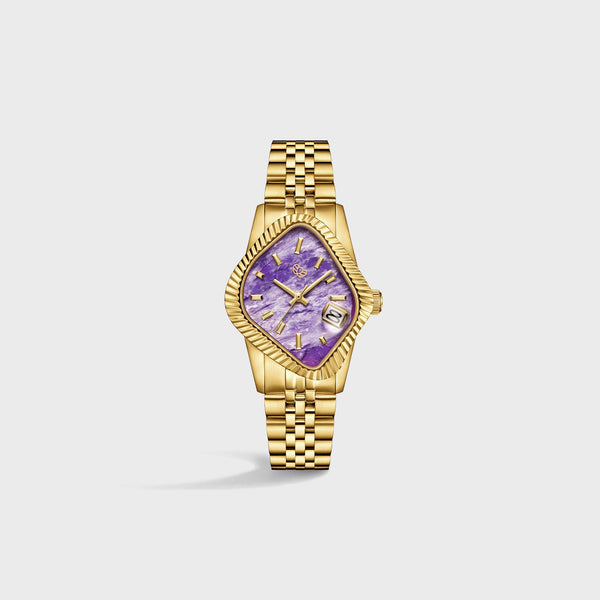 LAARVEE Golden Precision Steel - Polished Fluted Bezel / Natural