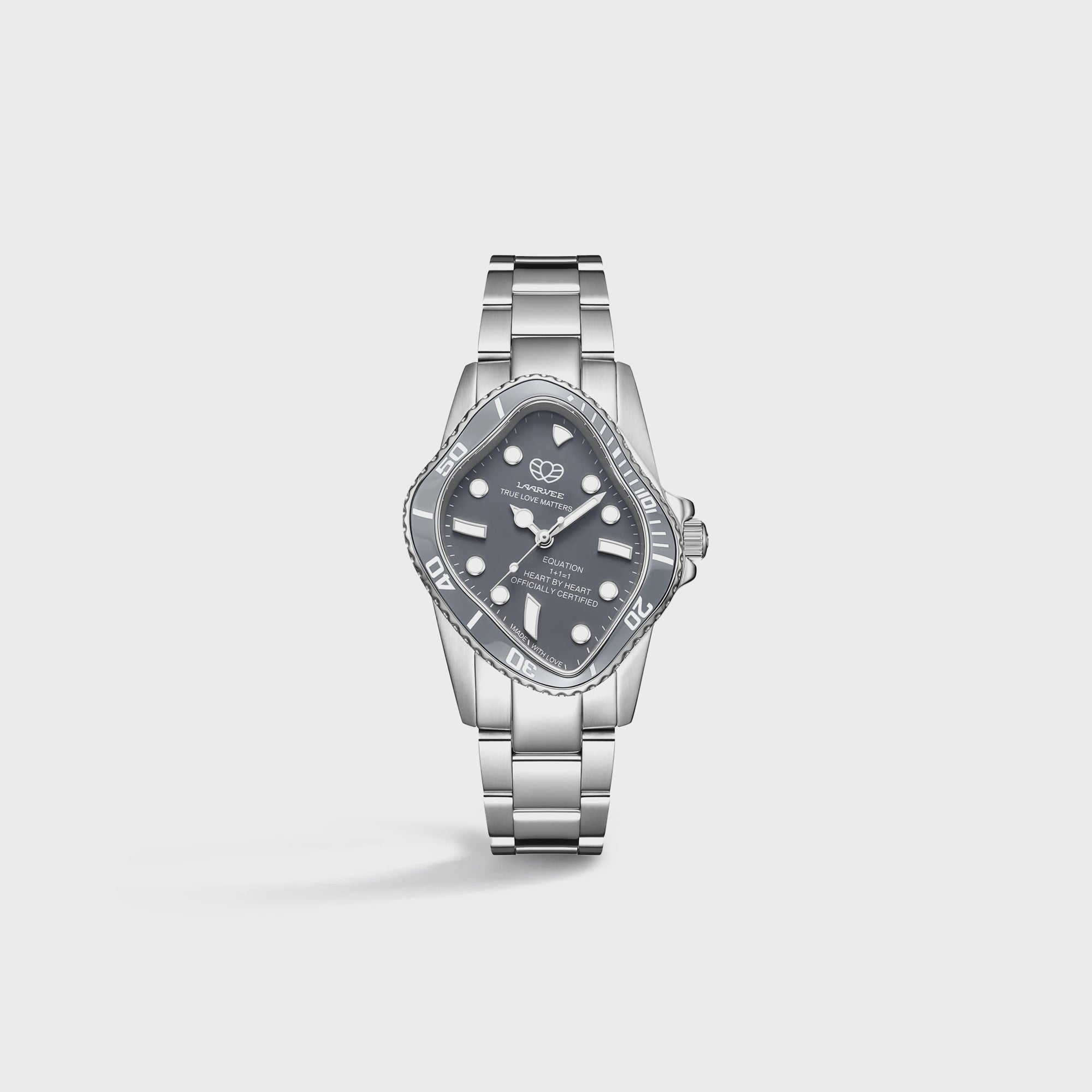 ◉marve人気No.1 ラリマー/パステルブレスP-161-155 LAARVEE Silver Precision Steel - Lilac Ceramic Bezel / Lilac Dial
