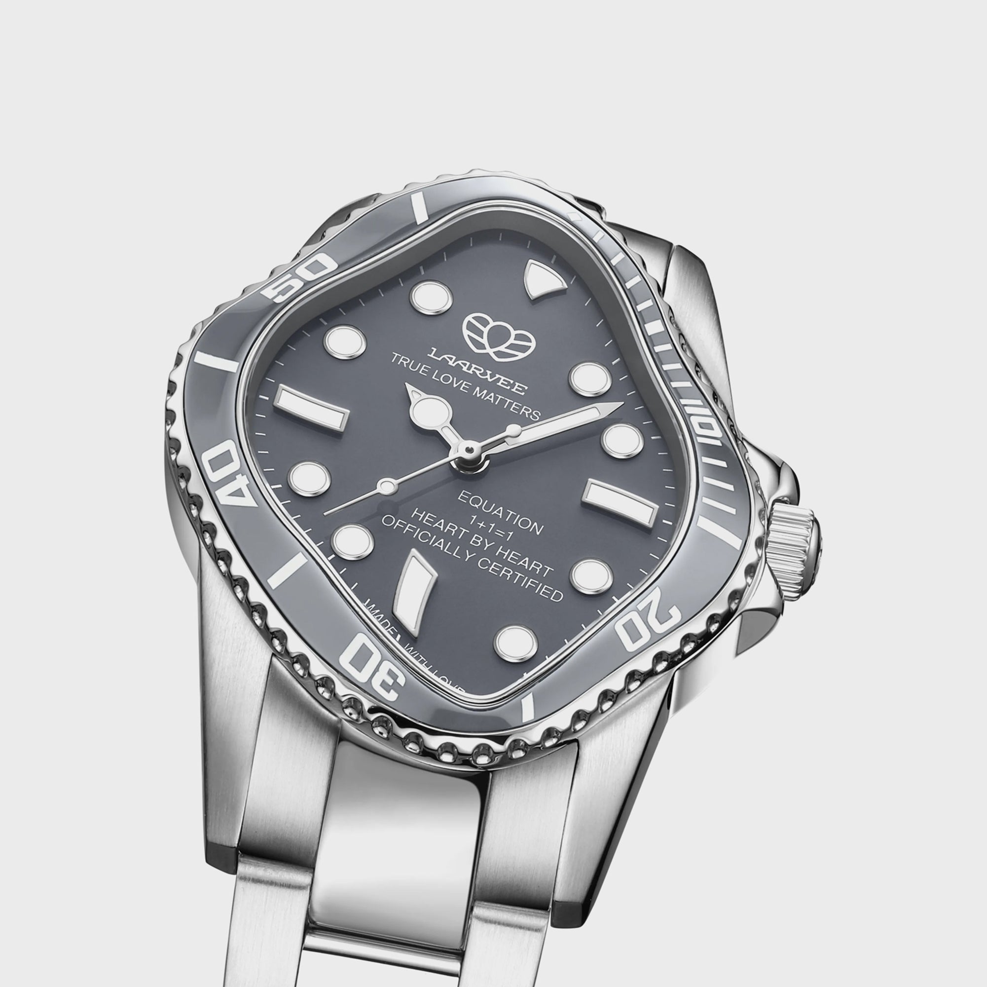 LAARVEE Golden Precision Steel - Black Ceramic Bezel / Green Dial
