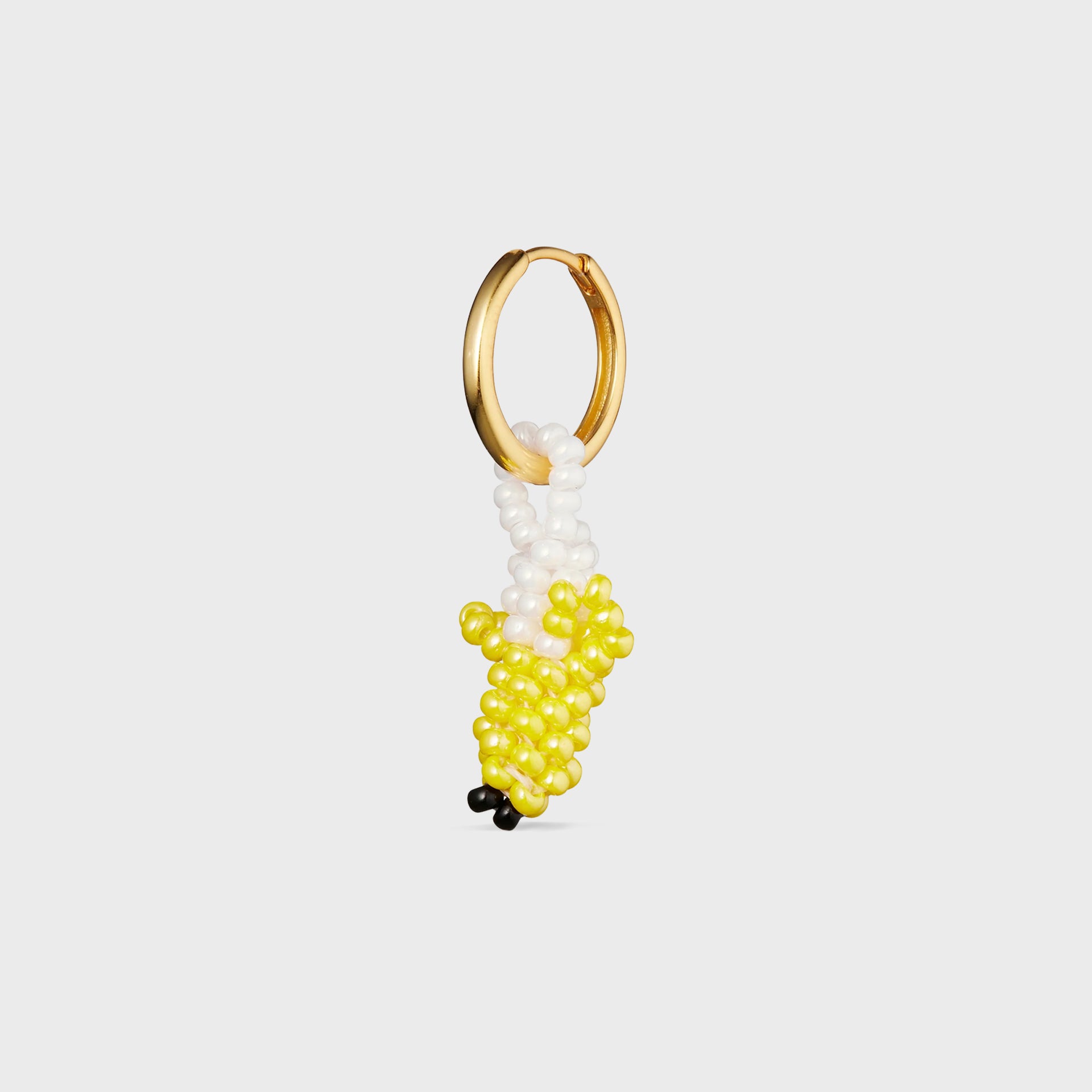PURA UTZ Mini Banana Earring - Yellow / White / Black