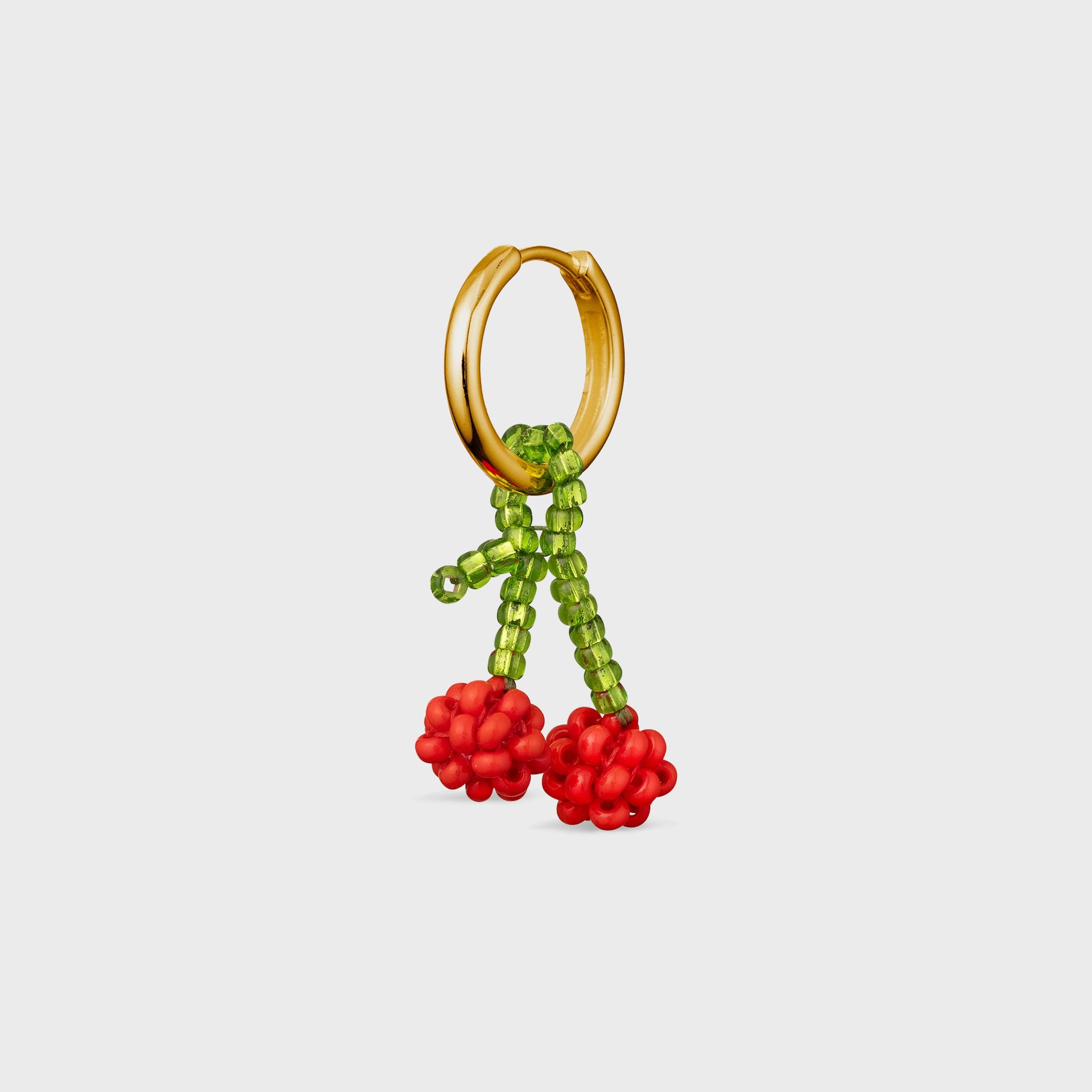 PURA UTZ Mini Cherry Earring - Red / Green