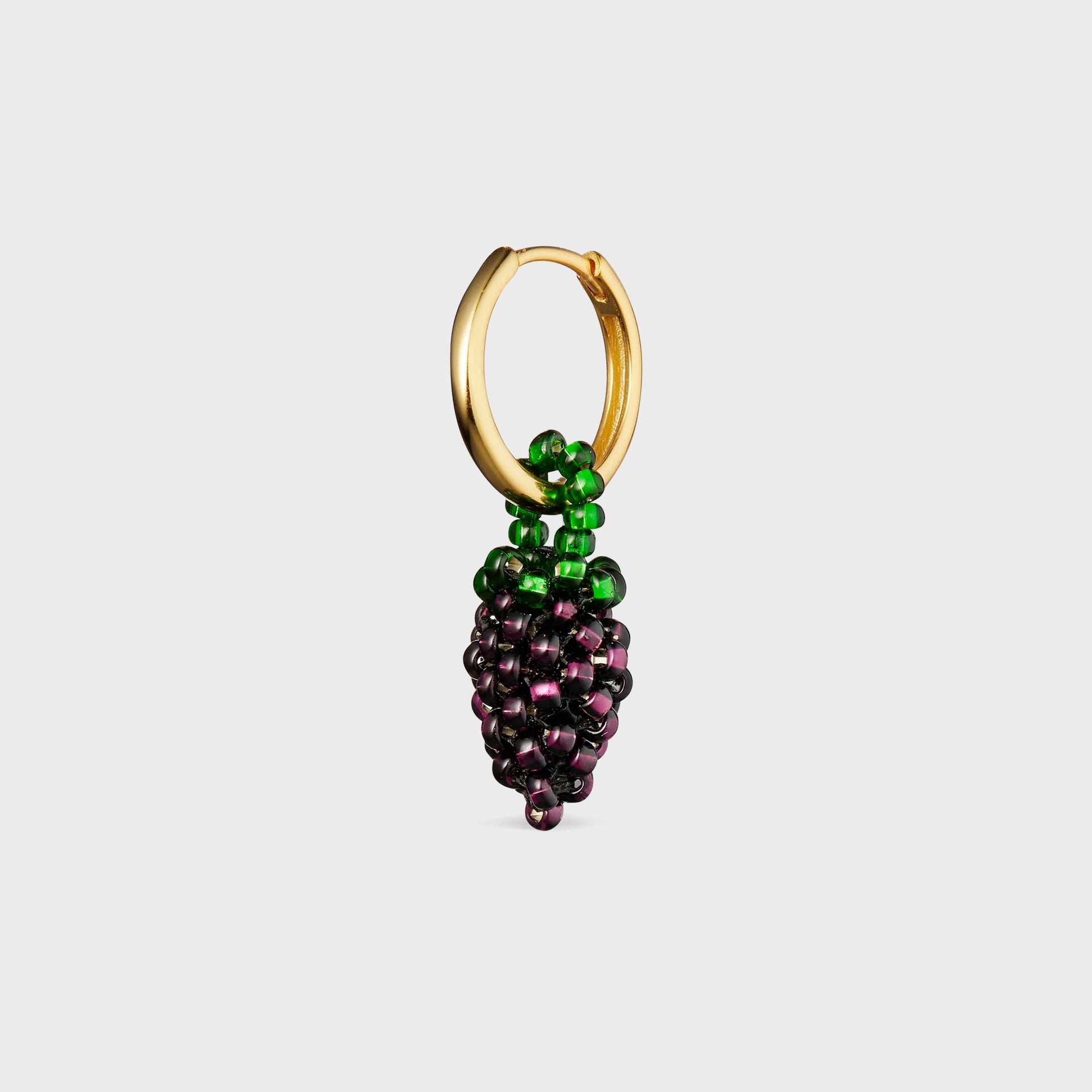 PURA UTZ Mini Grape Earring - Purple / Champagne