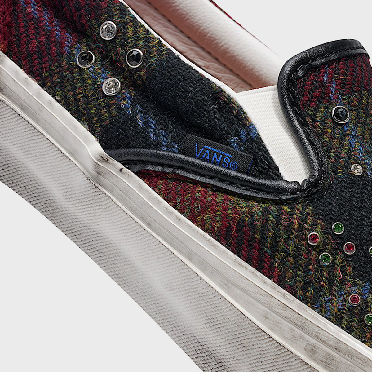 VANS x Harris Tweed® Premium Classic Slip-On - Tweed Red / Blue