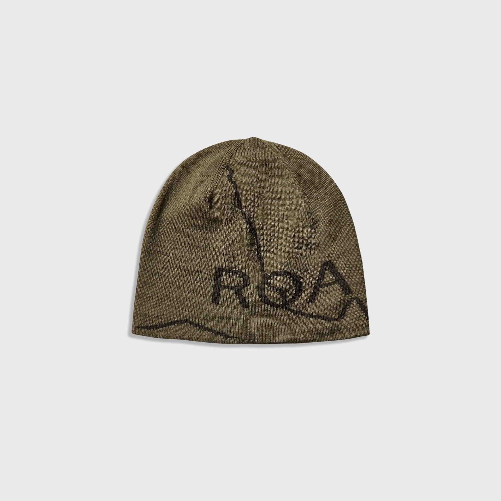 ROA Logo Wool Beanie - Sage Green