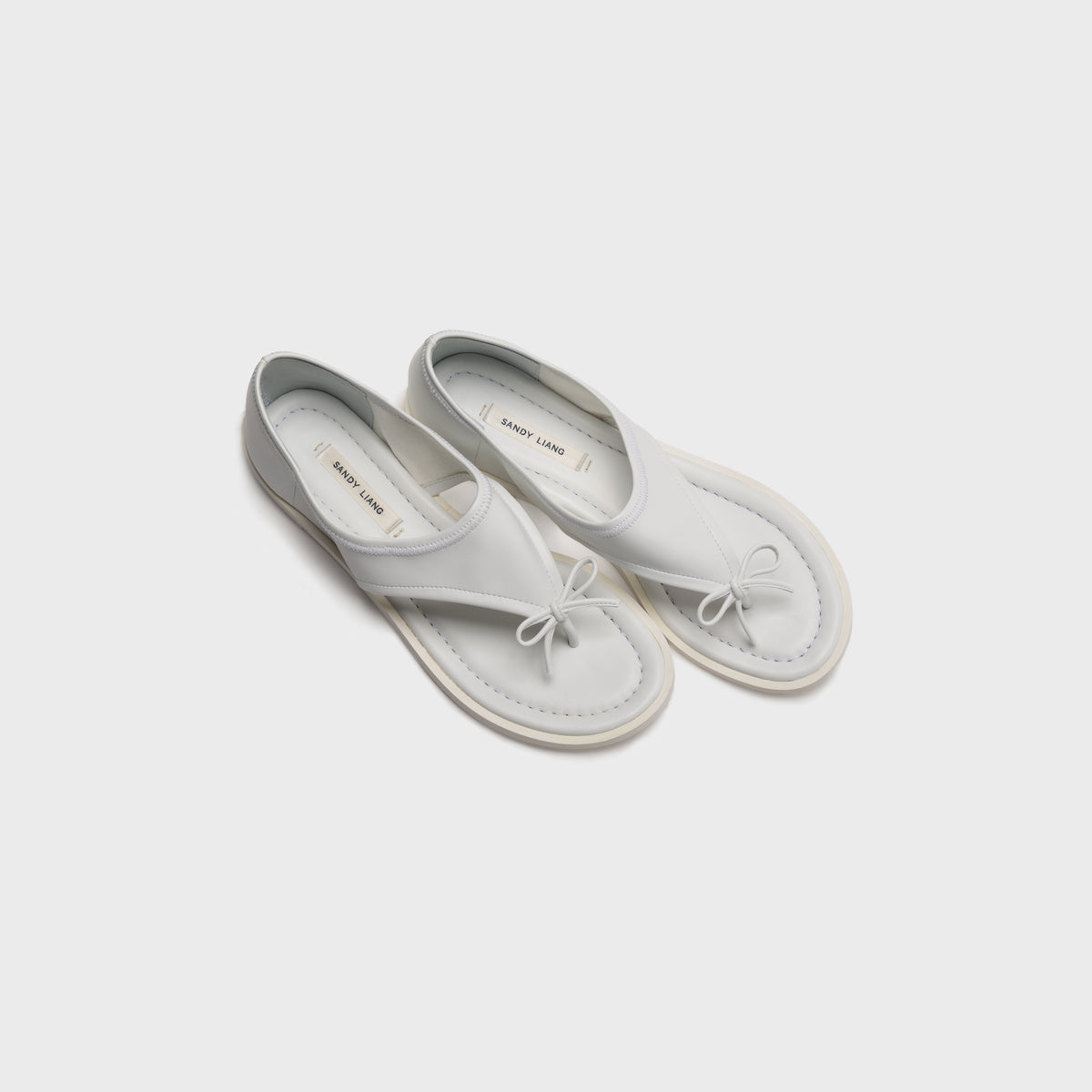 Sandy Liang Clark Sandal - White