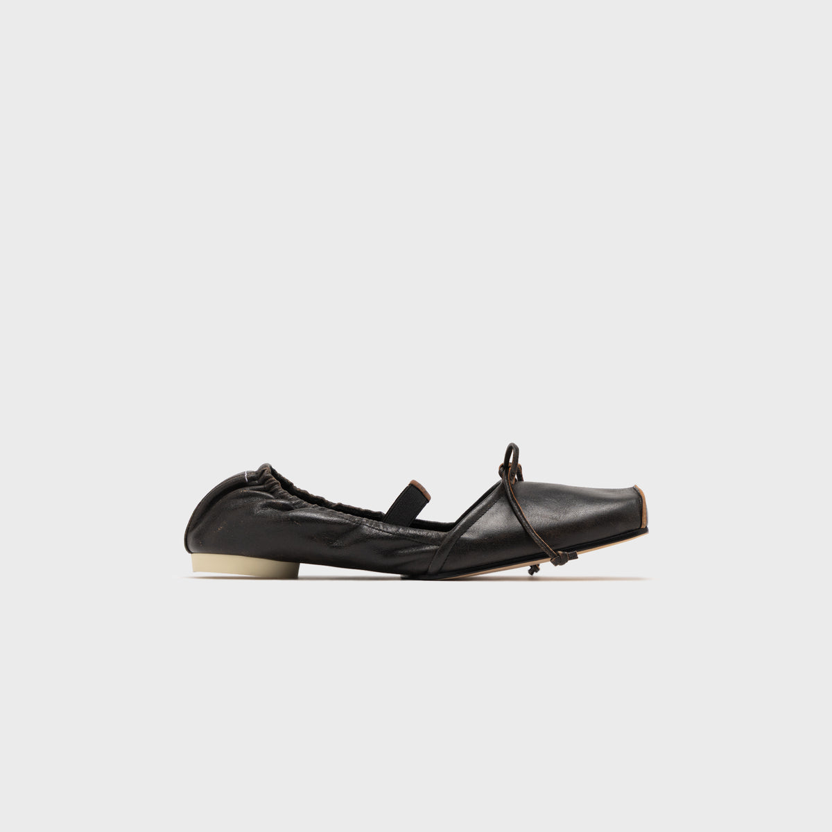 MM6 Maison Margiela Ballet Shoe - Black / Doe Brown
