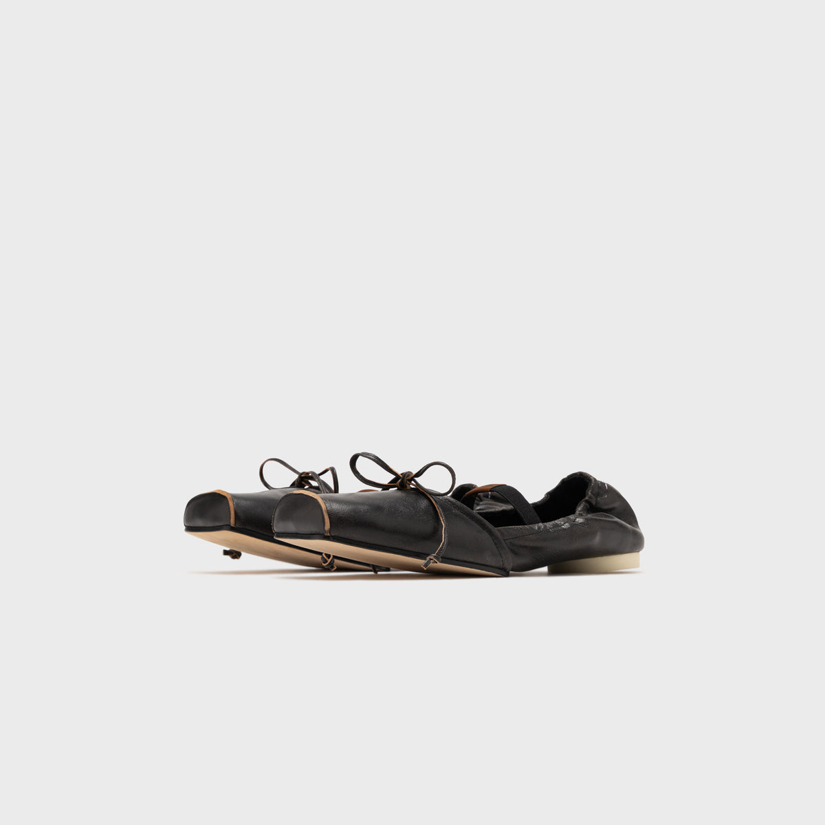MM6 Maison Margiela Ballet Shoe - Black / Doe Brown