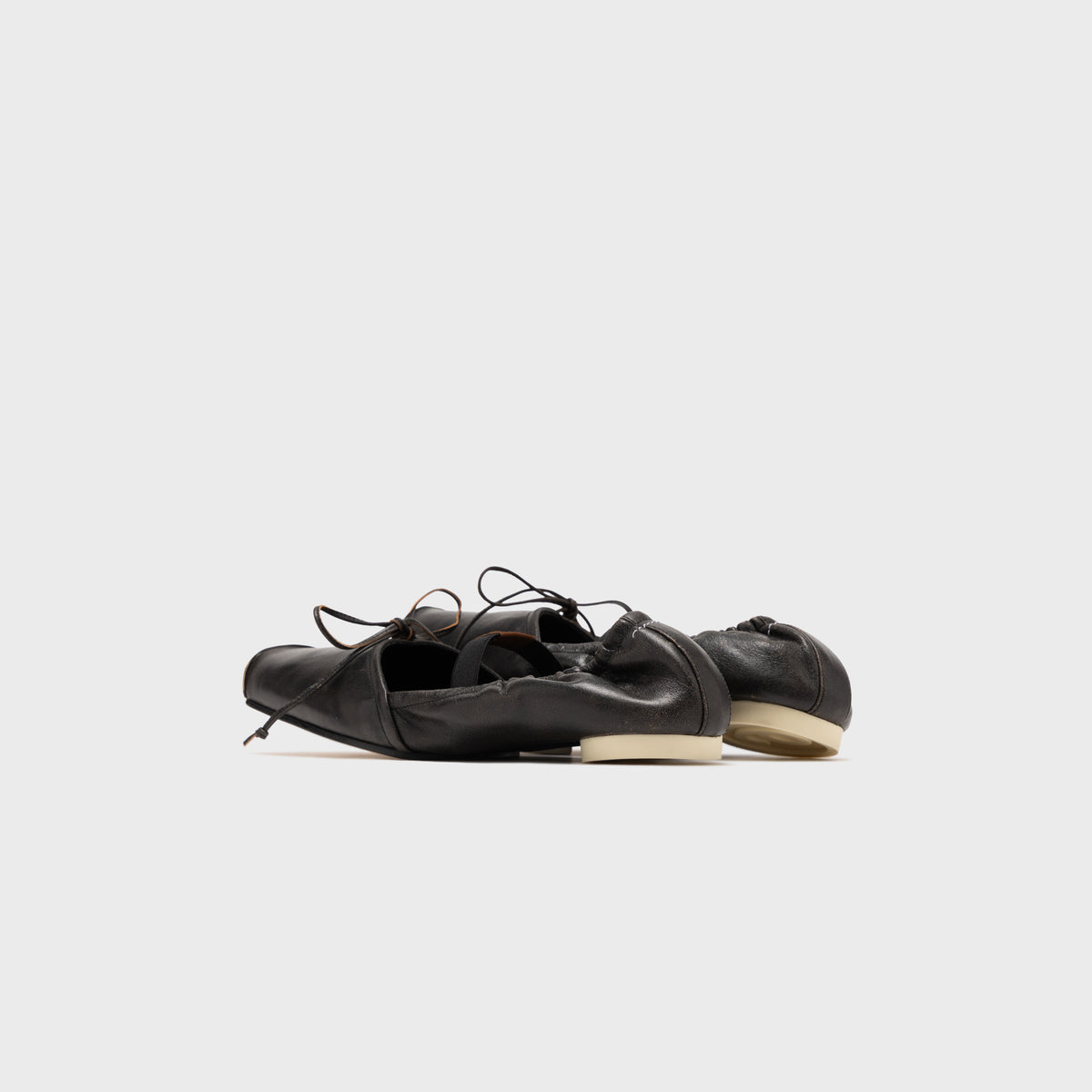 MM6 Maison Margiela Ballet Shoe - Black / Doe Brown