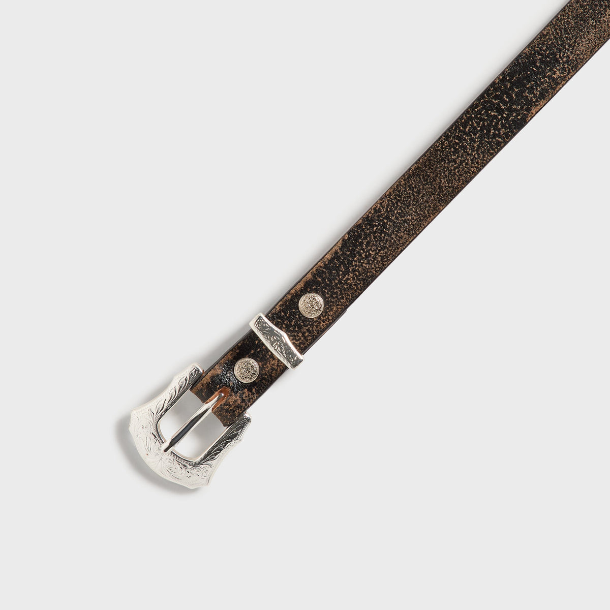 Kith 101 for SEVEN BY SEVEN Narrow Western Belt - Black