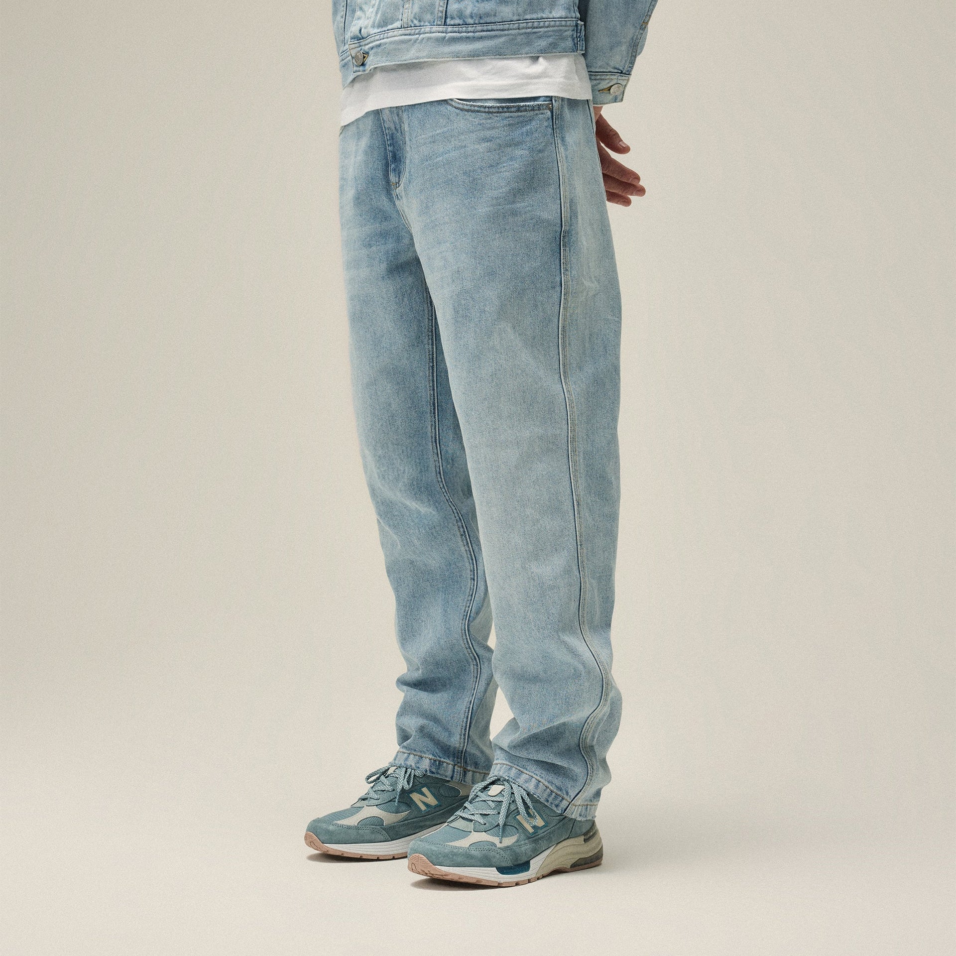 Kith Centre Straight Jeans - Light Indigo