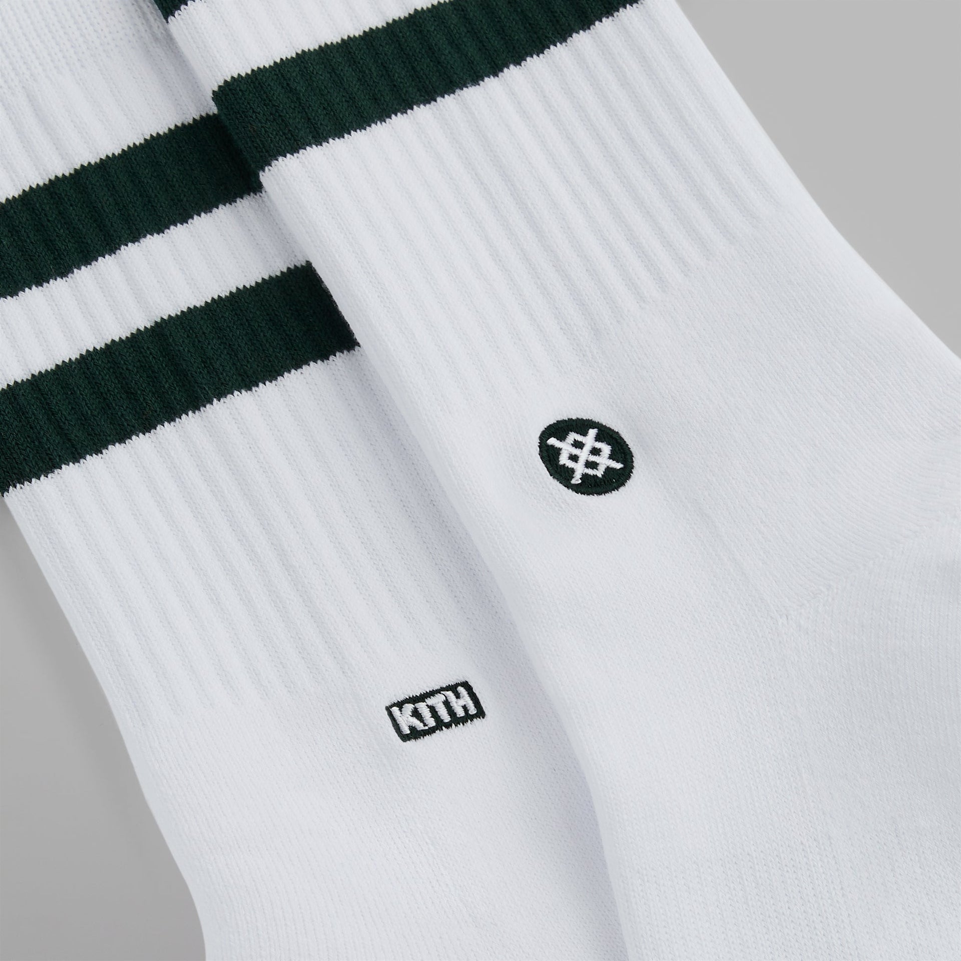Kith Classics for Stance Crew Sock - White / Forest Green