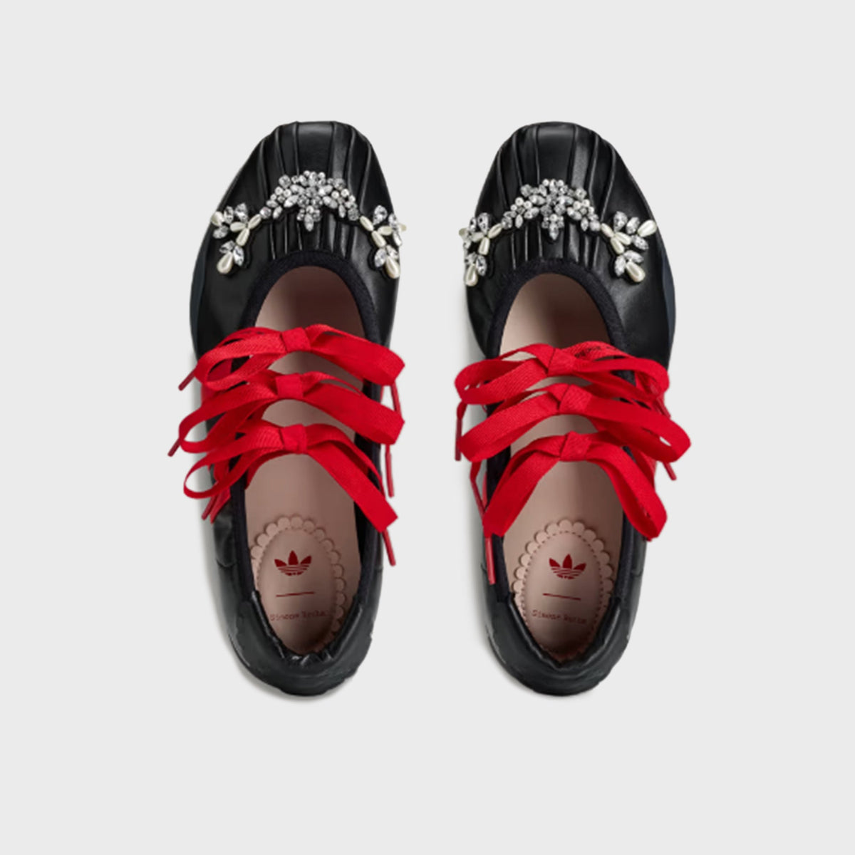 adidas x Simone Rocha WMNS Taekwondo Ballerina Leather - Core Black / Better Scarlet / Core Black