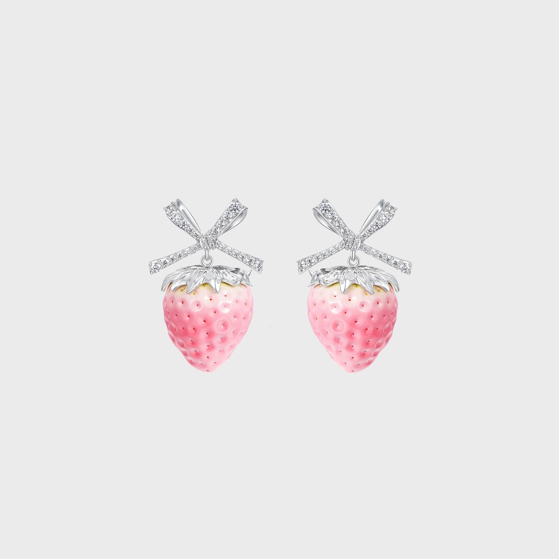 YVMIN Strawberry Bowknot Earring - Pink
