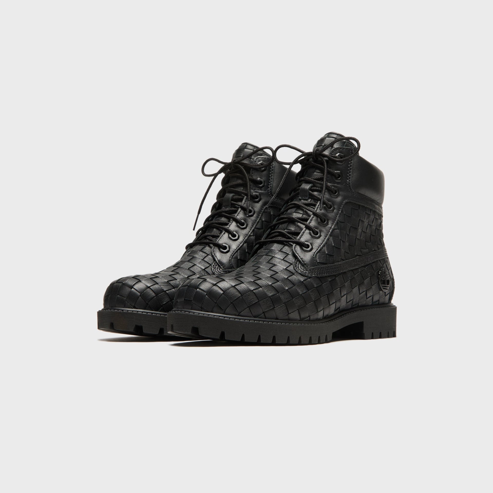 Timberland Woven 6-Inch Lace Up Full Grain Boot - Black