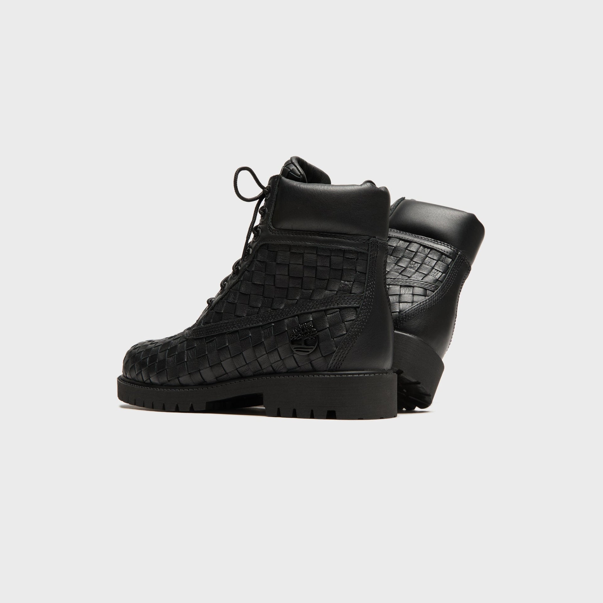 Timberland Woven 6-Inch Lace Up Full Grain Boot - Black