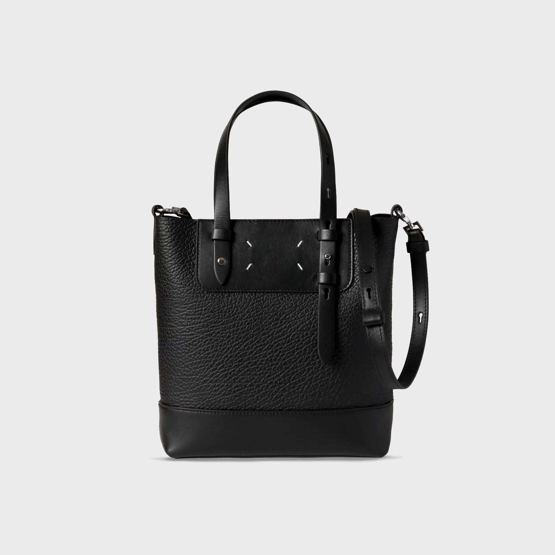 Maison Margiela W Shopping Vertical Mini - Black / Black